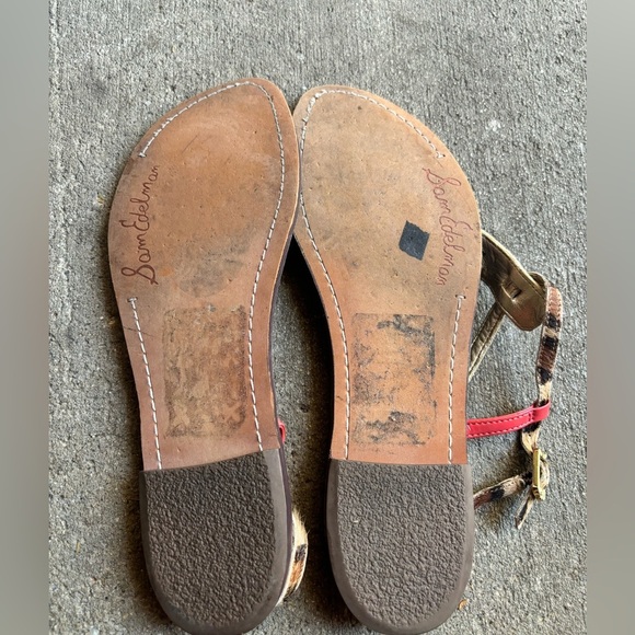 Sam Edelman GiGi Sandal Pink Animal Print Womens size 8 EUC - Picture 3 of 6